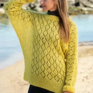 1810 Jumper med Hålmönster Expressleverans
